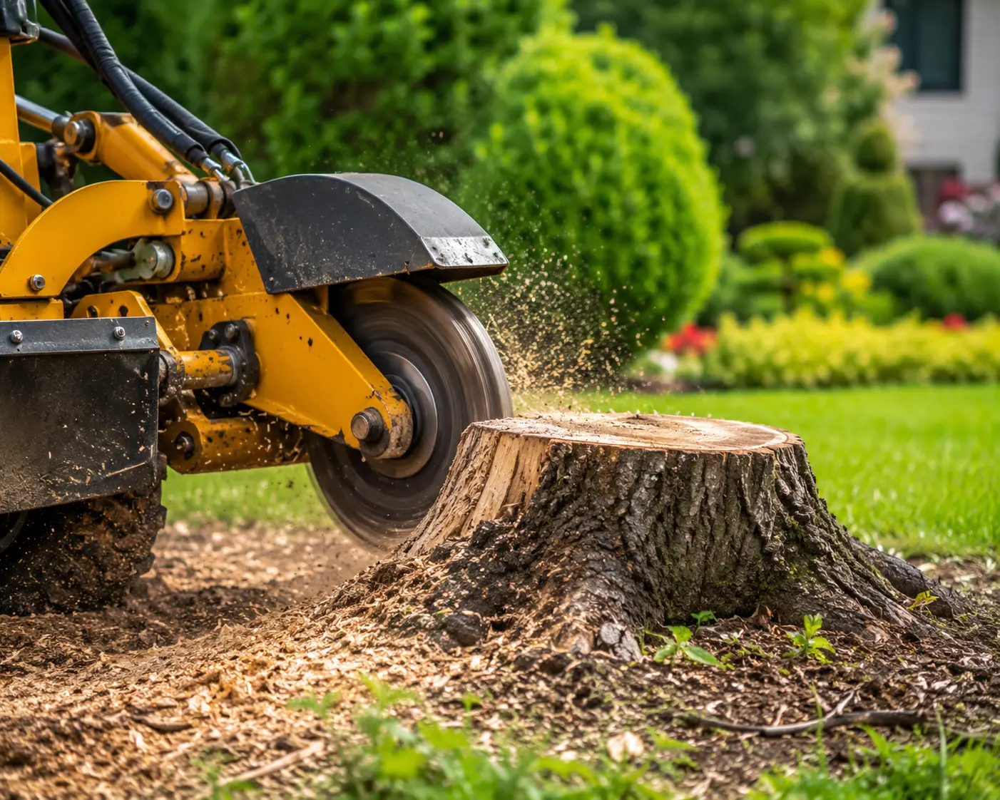 Professional Stump Grinding Services in Ottawa Professional stump grinding service removing a tree stump and surface roots from a residential property in Ottawa, Ontario